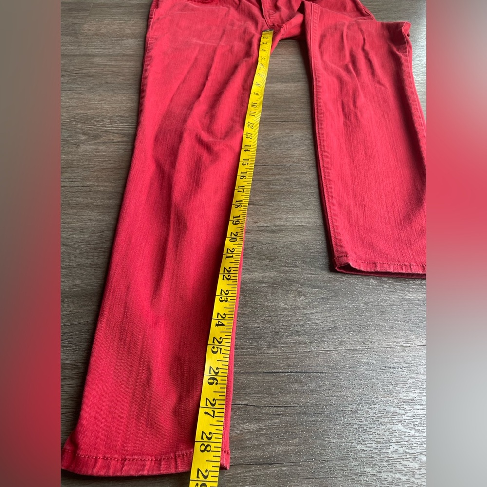 Eddie Bauer Slightly Curvy Skinny Denim Jeans Womens 6 Low Rise Colorful Red - Picture 8 of 16